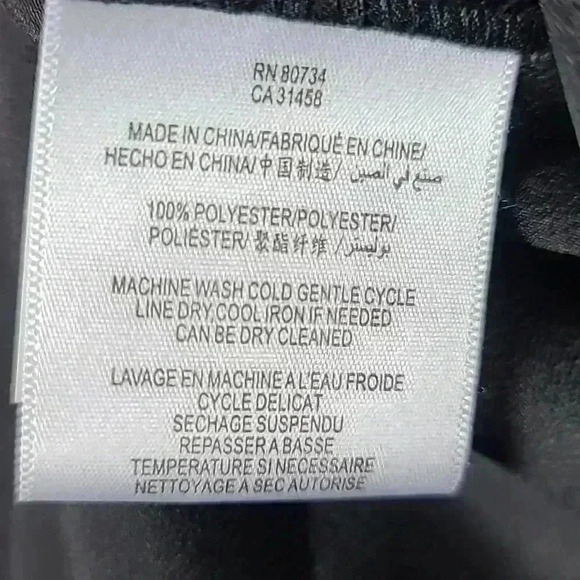 BCBGeneration Shoulder Ruffle Cuffed Sleeve Black Blouse Size Small - Picture 5 of 12